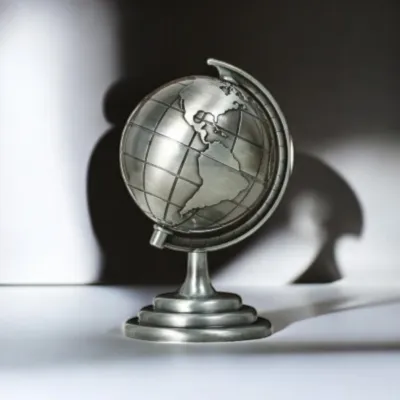 Metal World Map Globe